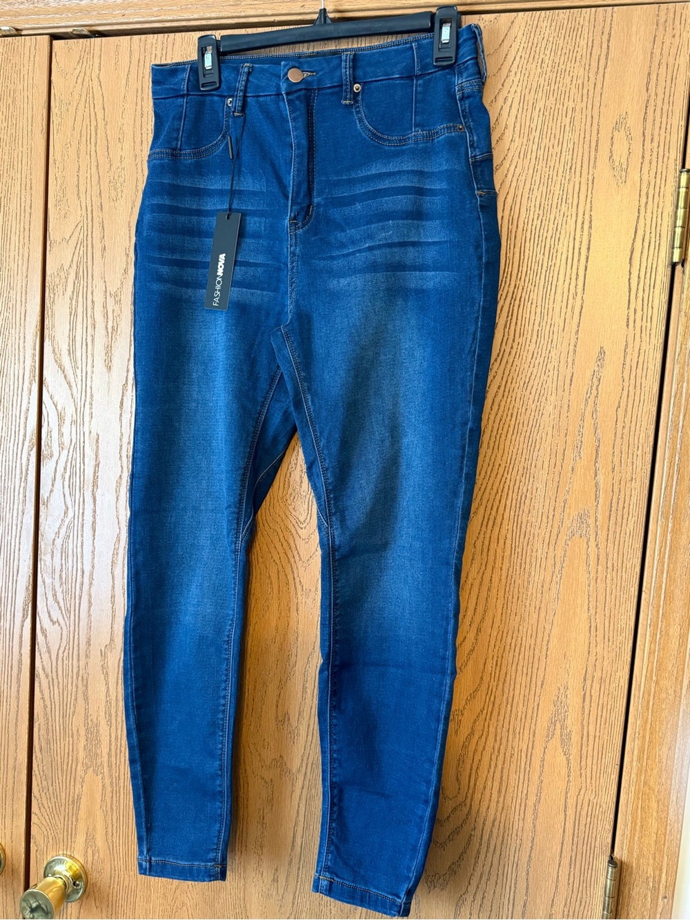 Fashion Nova Dark Blue High-Rise Jeggings